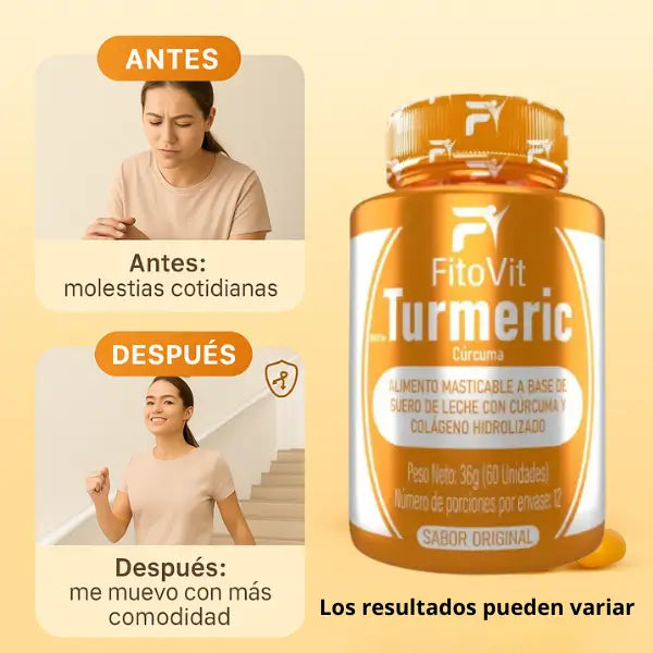 FitoVit Turmeric |  Cúrcuma + Colágeno x60 Und
