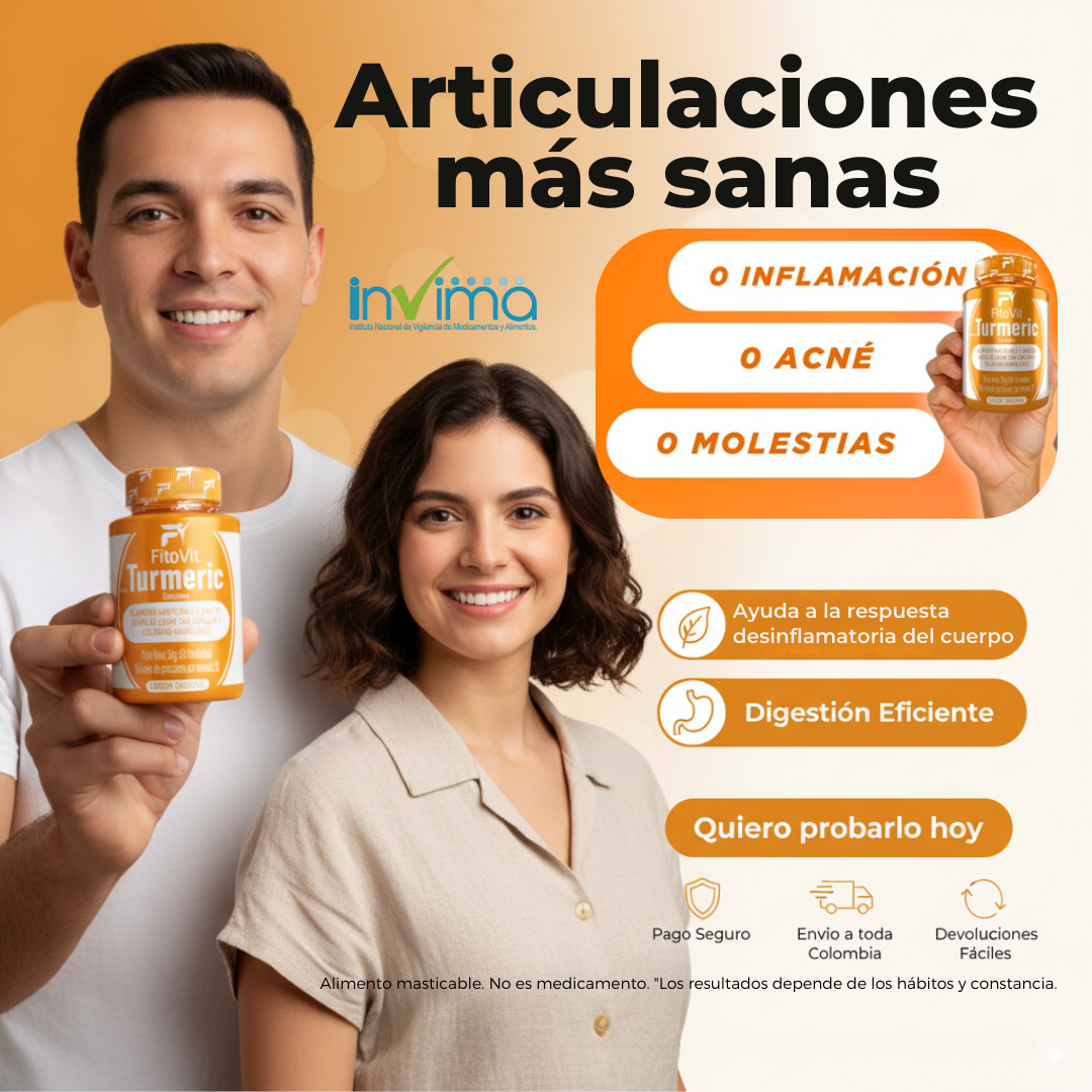 FitoVit Turmeric |  Cúrcuma + Colágeno x60 Und